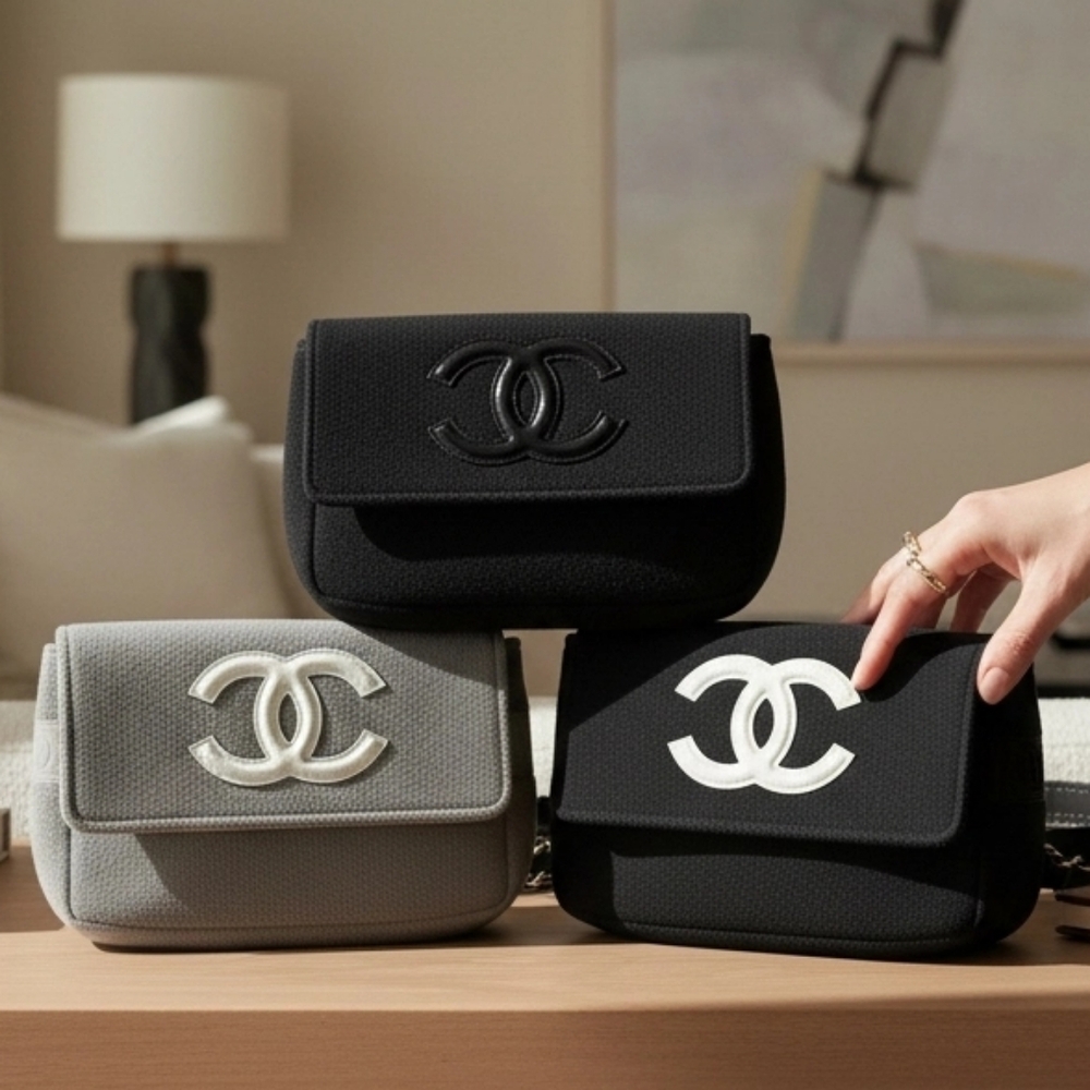 Chanel Precision Black, Pink & Gray Designer Shoulder/Crossbody Bags - Pick ONE